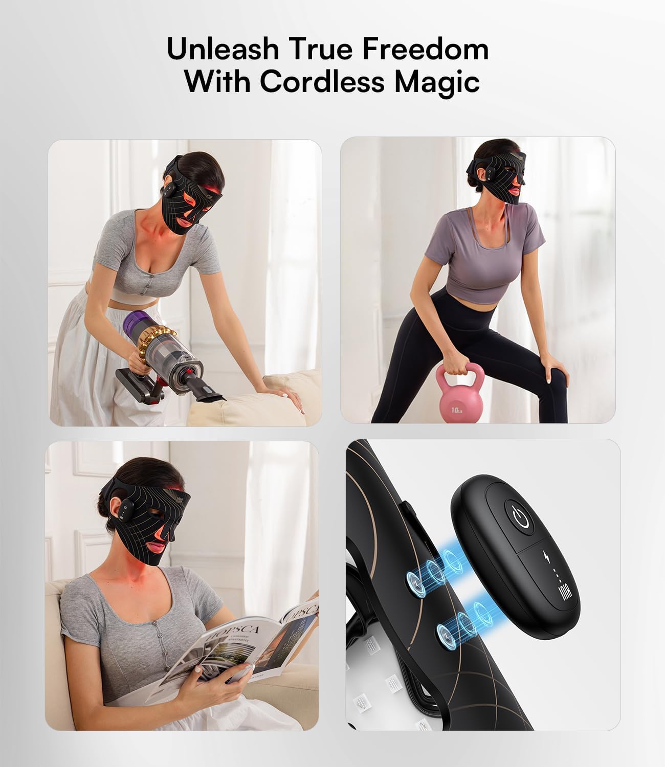 GlowBoost Wireless LED Mask