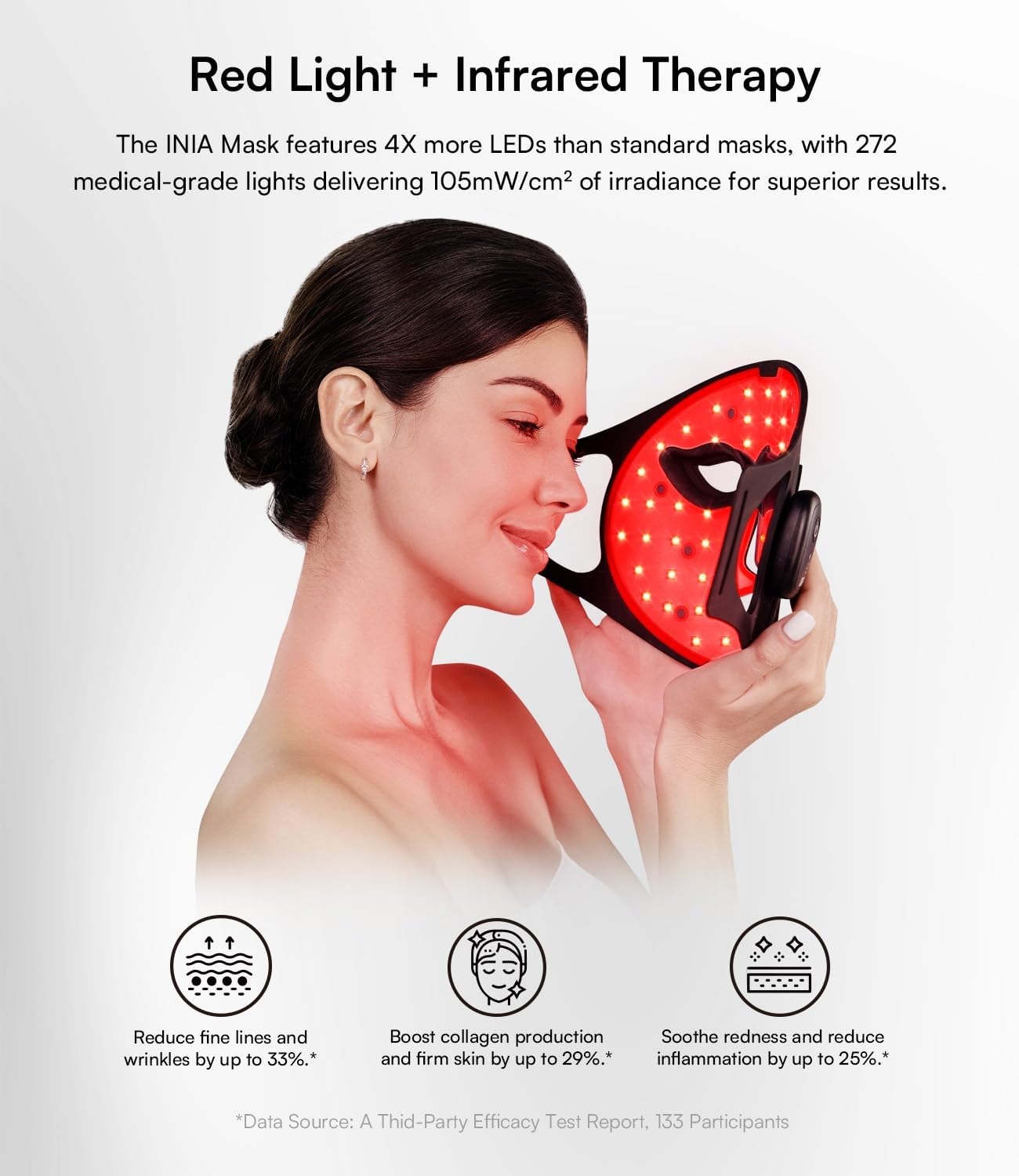 GlowBoost Wireless LED Mask
