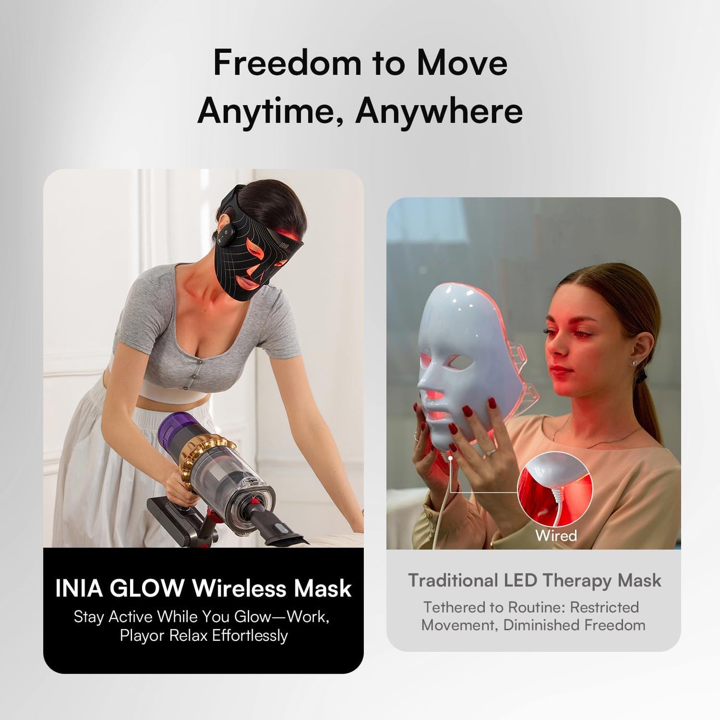 GlowBoost Wireless LED Mask